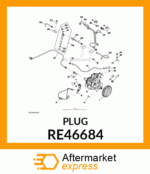 FITTING PLUG, WITH O RE46684