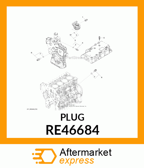 FITTING PLUG, WITH O RE46684