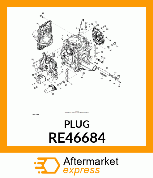 FITTING PLUG, WITH O RE46684