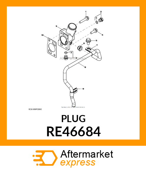 FITTING PLUG, WITH O RE46684