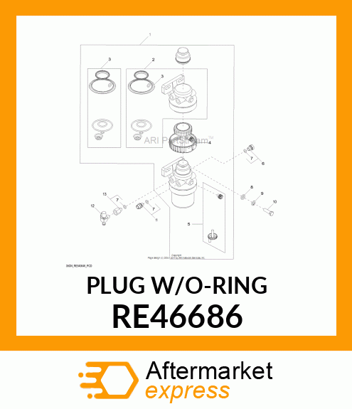 FITTING PLUG, WITH O RE46686