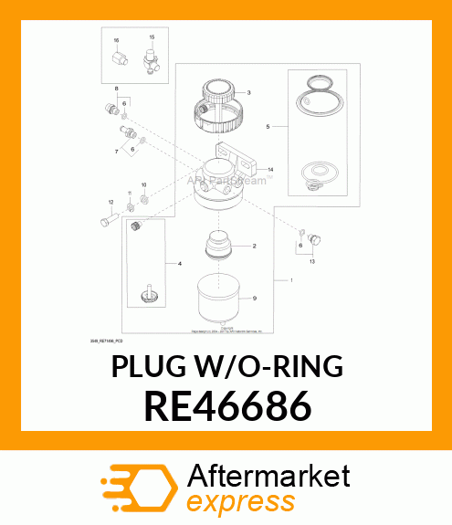 FITTING PLUG, WITH O RE46686