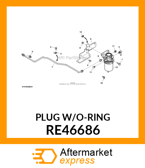 FITTING PLUG, WITH O RE46686