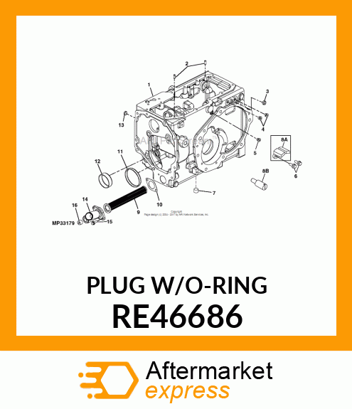 FITTING PLUG, WITH O RE46686