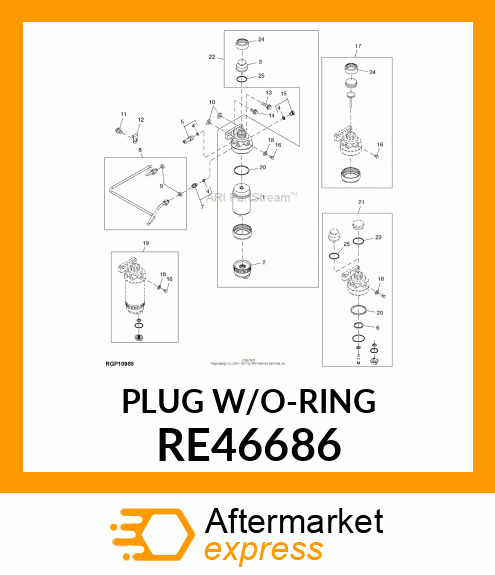 FITTING PLUG, WITH O RE46686