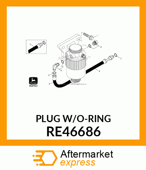 FITTING PLUG, WITH O RE46686