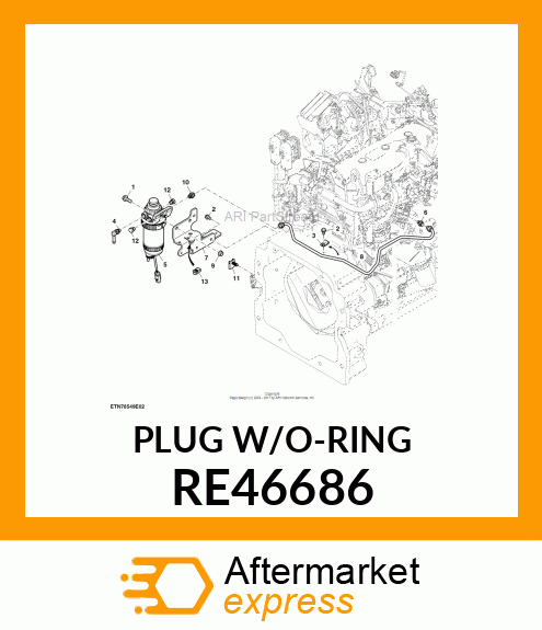 FITTING PLUG, WITH O RE46686