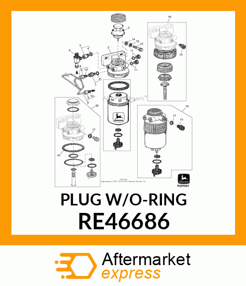 FITTING PLUG, WITH O RE46686