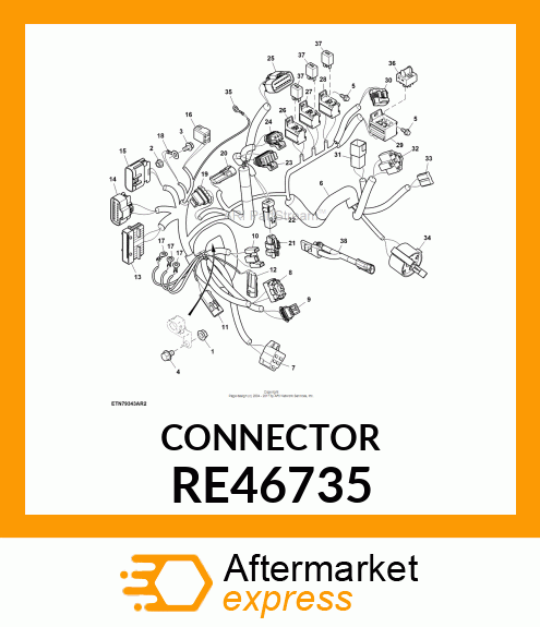 ELECTRICAL CONNECTOR ASSY, CONNECTO RE46735