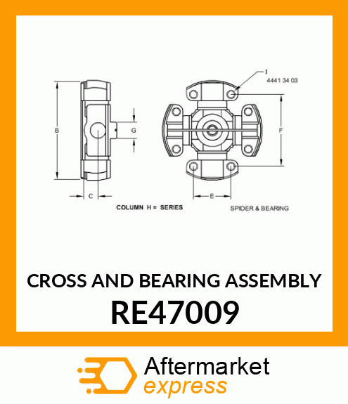 CROSS AND BEARING ASSEMBLY RE47009