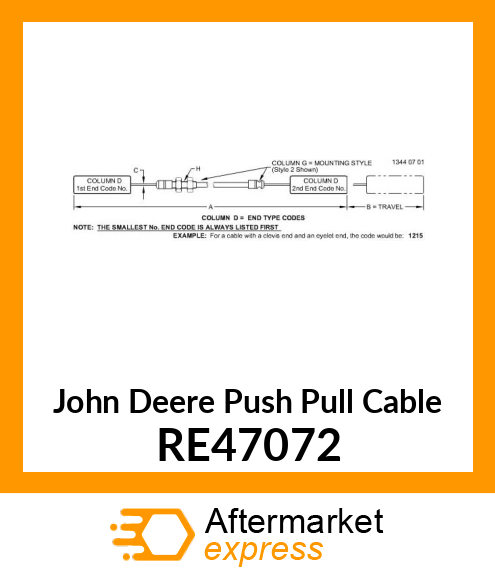 CABLE, PUSH RE47072