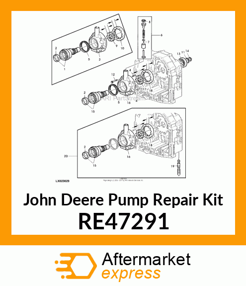 PUMP REPAIR KIT, AIR PUMP RE47291