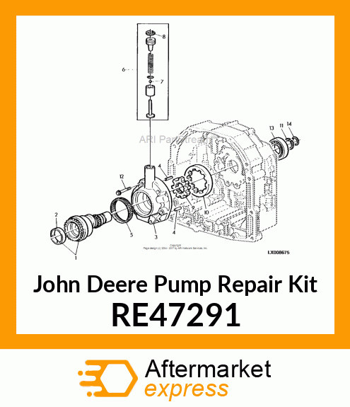 PUMP REPAIR KIT, AIR PUMP RE47291