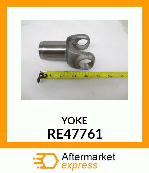 Universal Joint Yoke - UNIVERSAL JOINT YOKE, END, W/PLUG RE47761