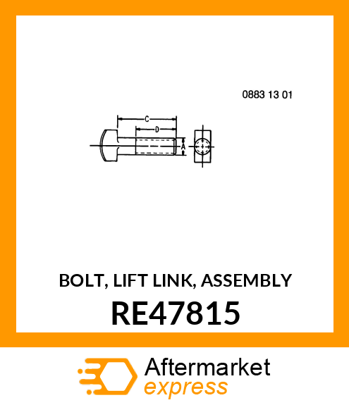 BOLT, LIFT LINK, ASSEMBLY RE47815