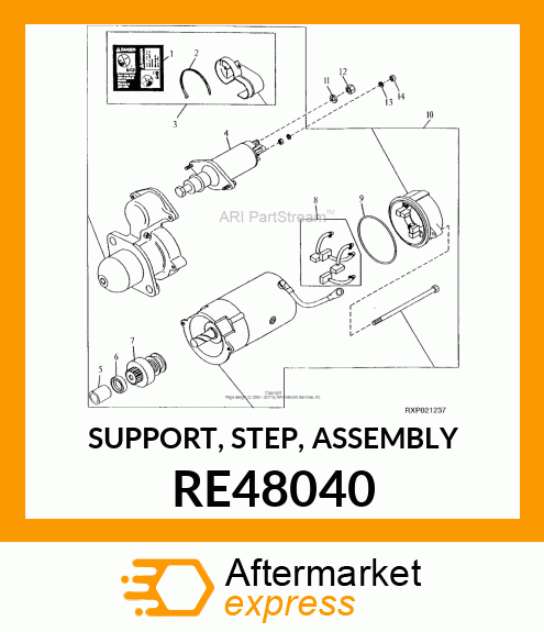 SUPPORT, STEP, ASSEMBLY RE48040