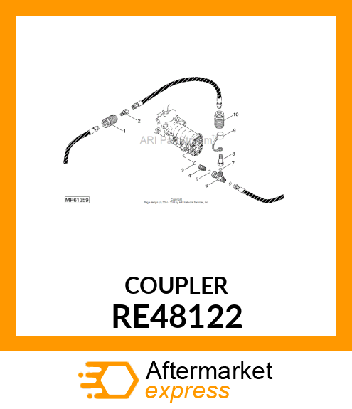 HYDR.QUICK COUPLER SOCKET, DIAGNOST RE48122