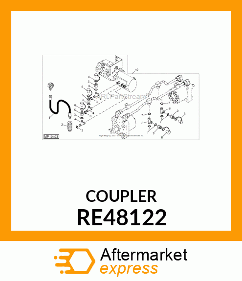 HYDR.QUICK COUPLER SOCKET, DIAGNOST RE48122