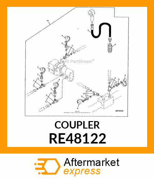 HYDR.QUICK COUPLER SOCKET, DIAGNOST RE48122