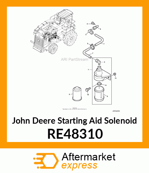 SOLENOID, ETHER INJECTION, ASSEMBLY RE48310