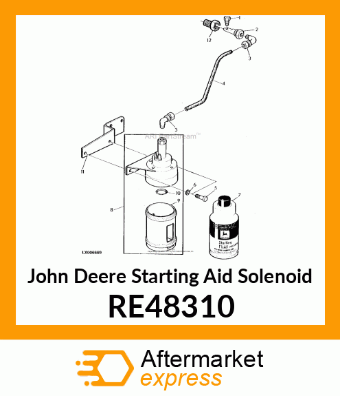 SOLENOID, ETHER INJECTION, ASSEMBLY RE48310