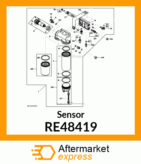 SENSOR, TEMPERATURE RE48419