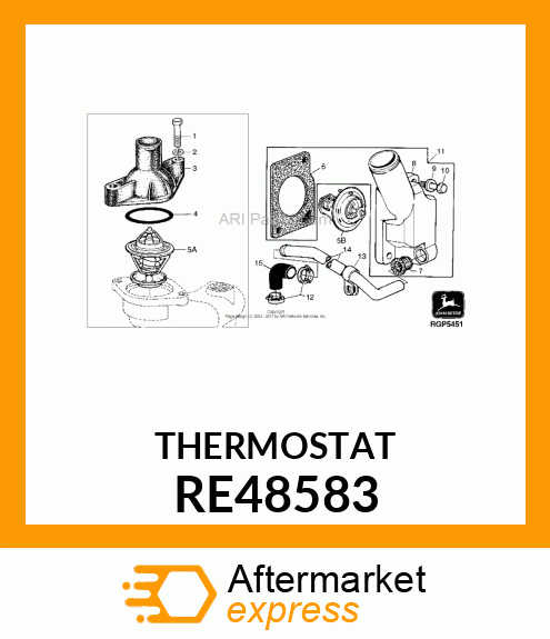 THERMOSTAT, THERMOSTAT RE48583