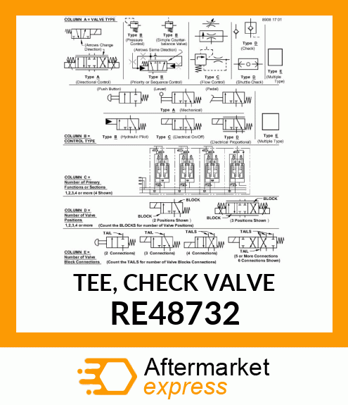 TEE, CHECK VALVE RE48732