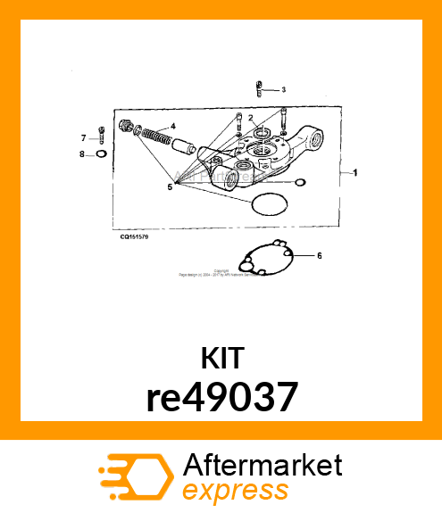 SEAL KIT, LINE, OIL re49037