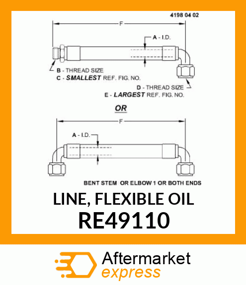 LINE, FLEXIBLE OIL RE49110