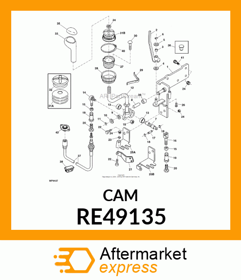 CAM,SINGLE LEVER CTRL LOCKOUT,ASSY RE49135