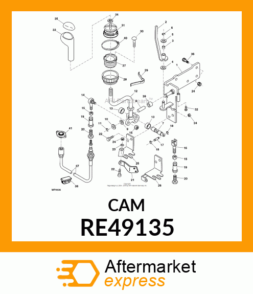 CAM,SINGLE LEVER CTRL LOCKOUT,ASSY RE49135