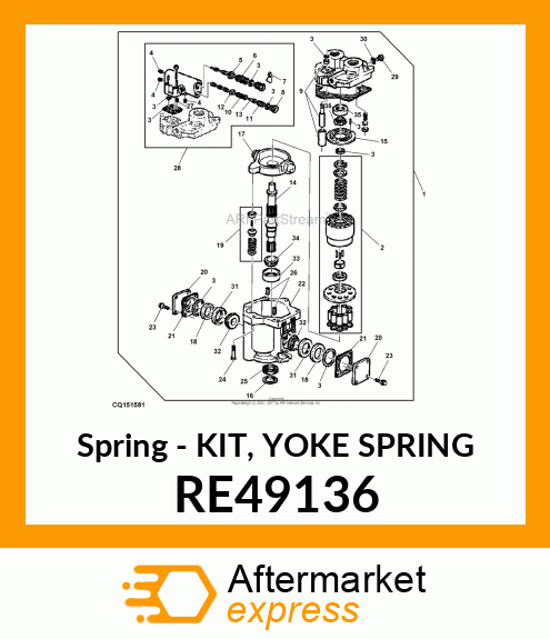 Spring - KIT, YOKE SPRING RE49136