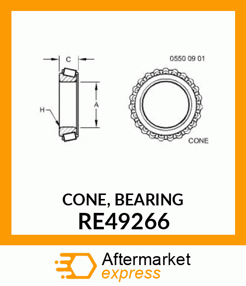 CONE, BEARING RE49266