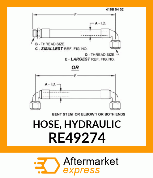 HOSE, HYDRAULIC RE49274