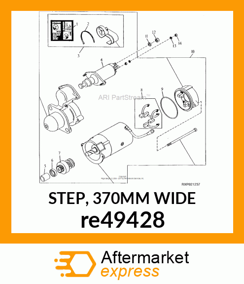 STEP, 370MM WIDE re49428