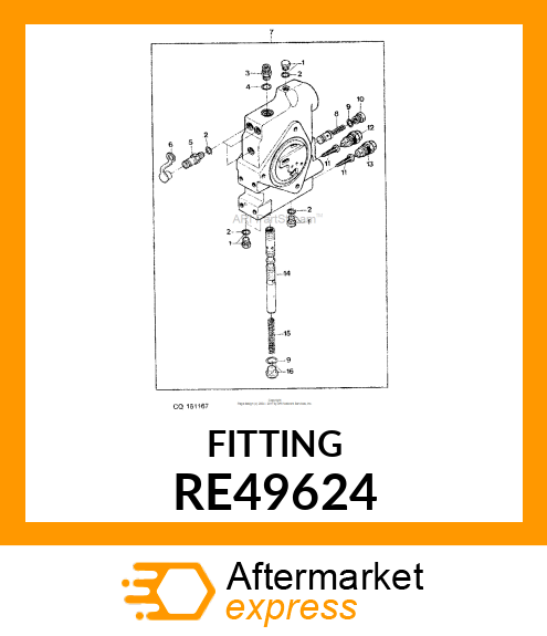 FITTING PLUG, WITH 0 RE49624