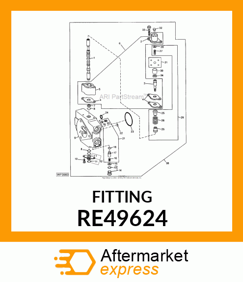 FITTING PLUG, WITH 0 RE49624