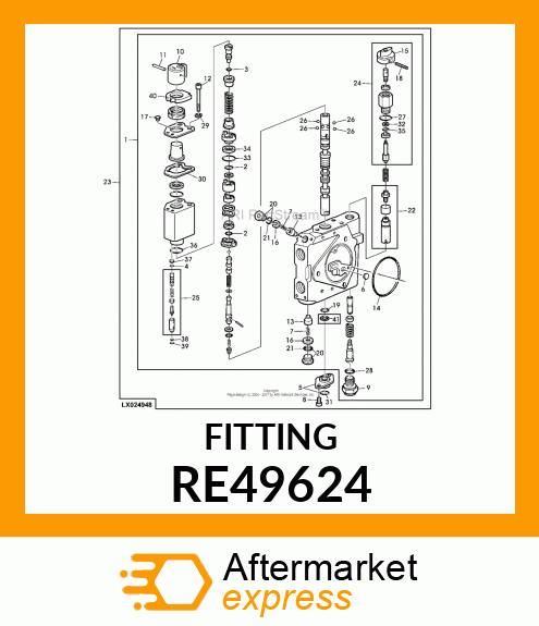 FITTING PLUG, WITH 0 RE49624