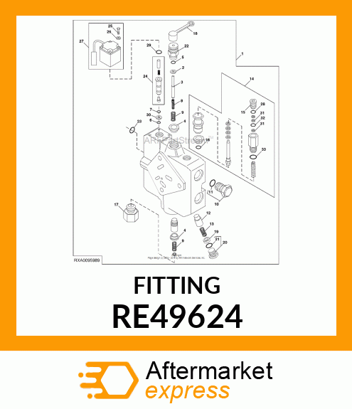 FITTING PLUG, WITH 0 RE49624