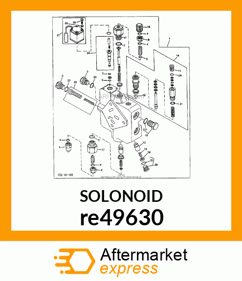 SOLENOID VALVE COIL, COIL, HITCH VA re49630