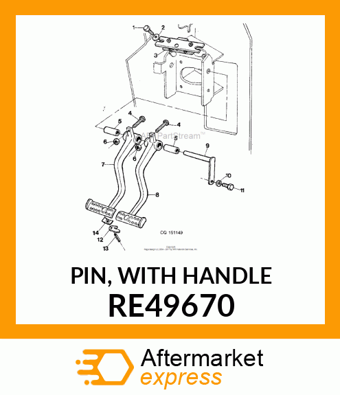 PIN, WITH HANDLE RE49670