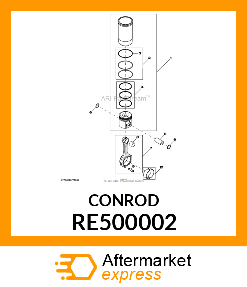 CONNECTING ROD, ASSEMBLY RE500002