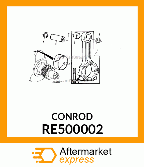 CONNECTING ROD, ASSEMBLY RE500002