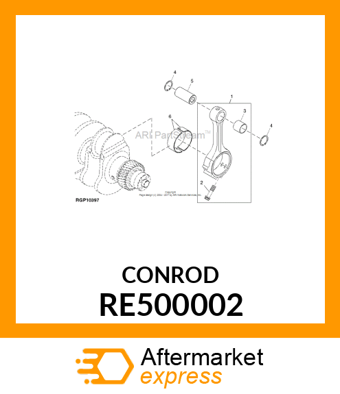 CONNECTING ROD, ASSEMBLY RE500002