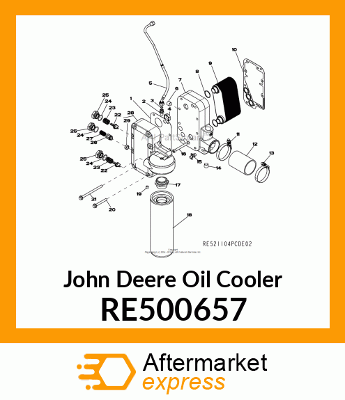 OIL COOLER RE500657