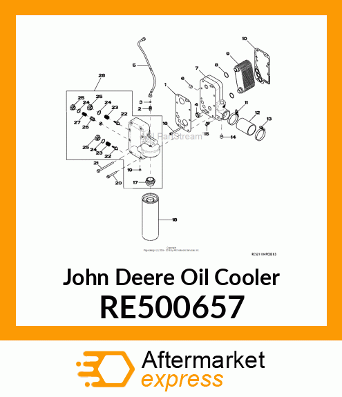 OIL COOLER RE500657