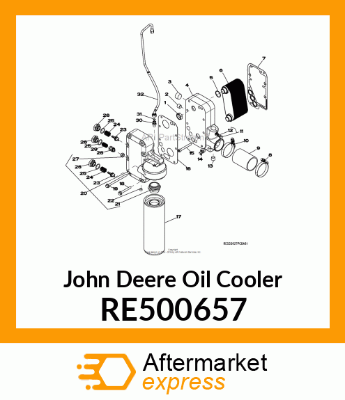 OIL COOLER RE500657