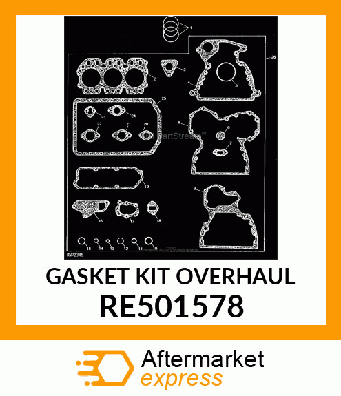 KIT,GASKET,FOR ENGINE REBUILD RE501578