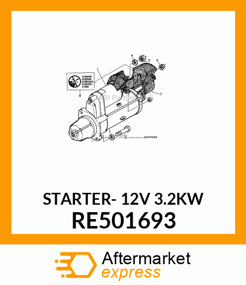 STARTER MOTOR KIT RE501693